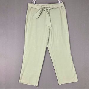 TravelSmith Womens Plus Green Wide Leg Trousers Pants Wrinkle Resistant size 22W